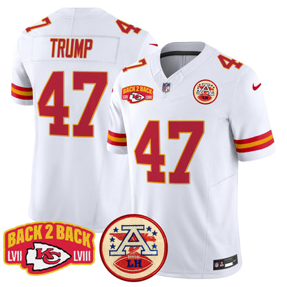 Chiefs Super Back 2 Back Patch Vapor Limited Jersey - All Stitched