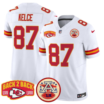 Chiefs Super Back 2 Back Patch Vapor Limited Jersey - All Stitched