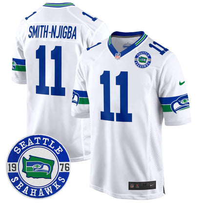 Seahawks Throwback Est. 1976 Patch Game Jersey - All Stitched