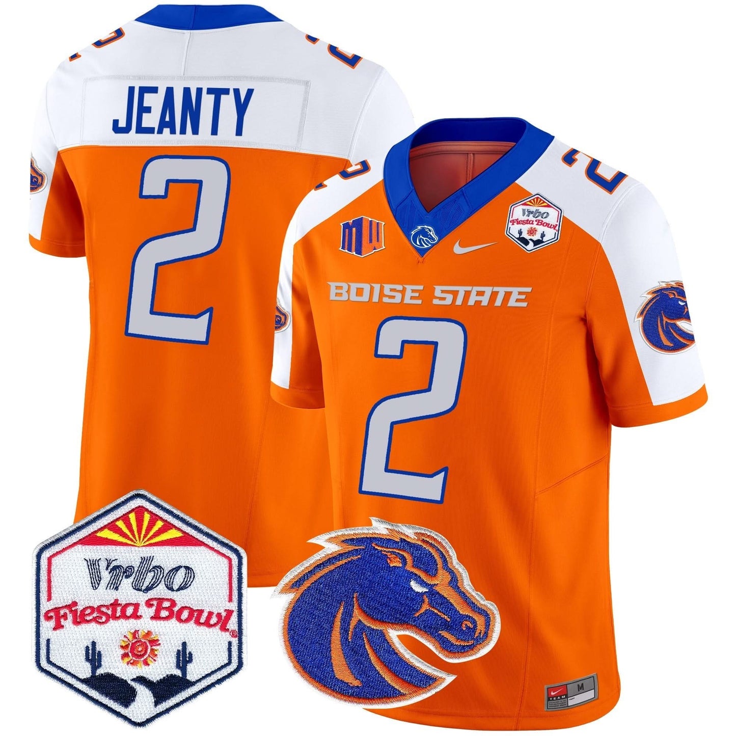Boise State Broncos 2024 The Fiesta Bowl Patch Vapor Limited Jersey - All Stitched