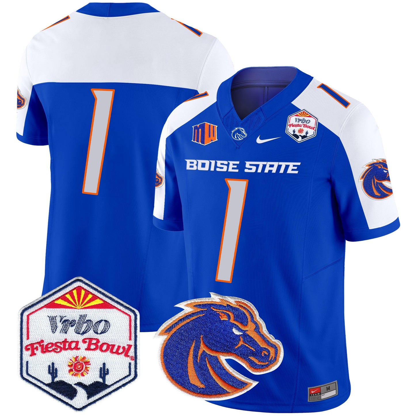 Boise State Broncos 2025 The Fiesta Bowl Patch Vapor Limited Jersey - All Stitched