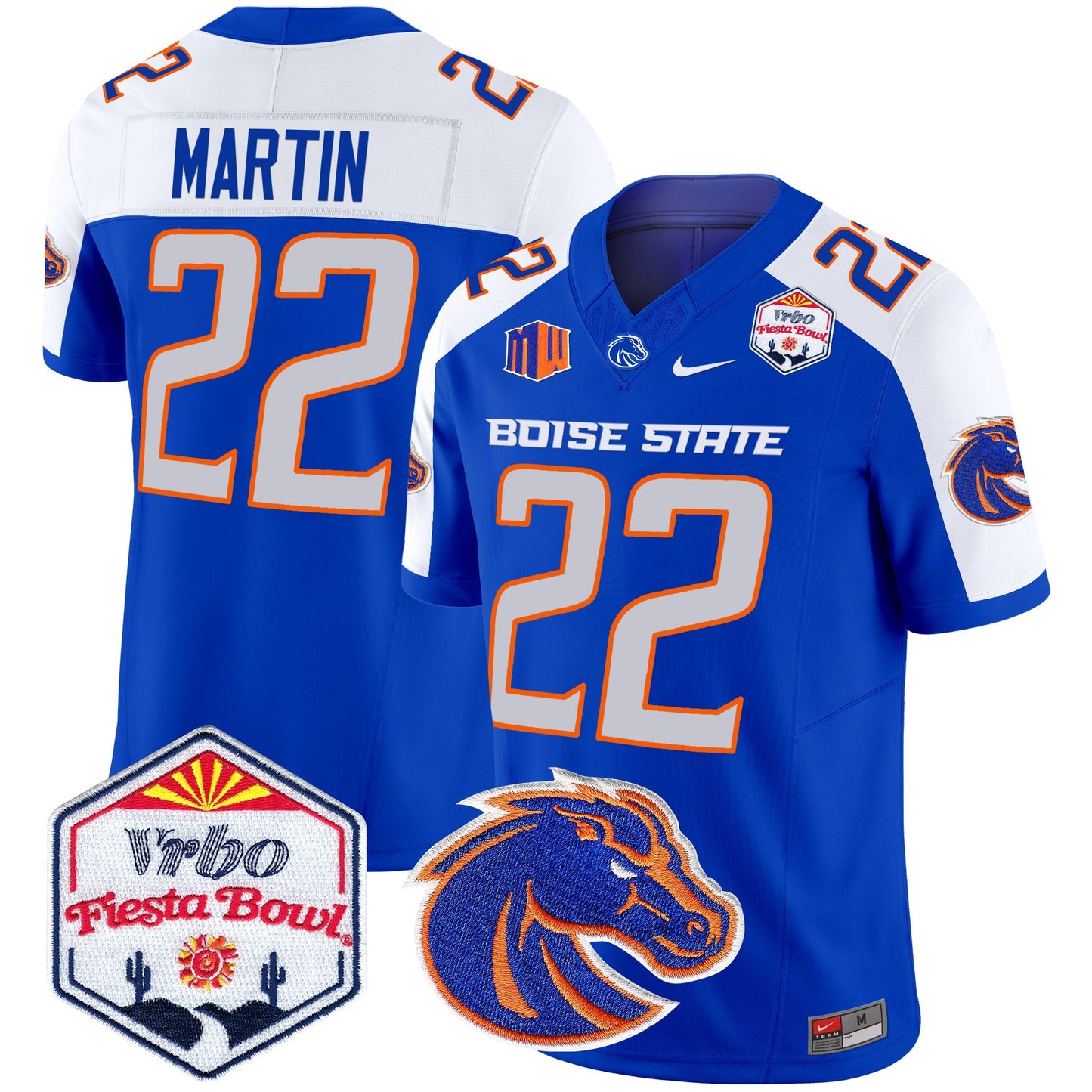 Boise State Broncos 2025 The Fiesta Bowl Patch Vapor Limited Jersey - All Stitched