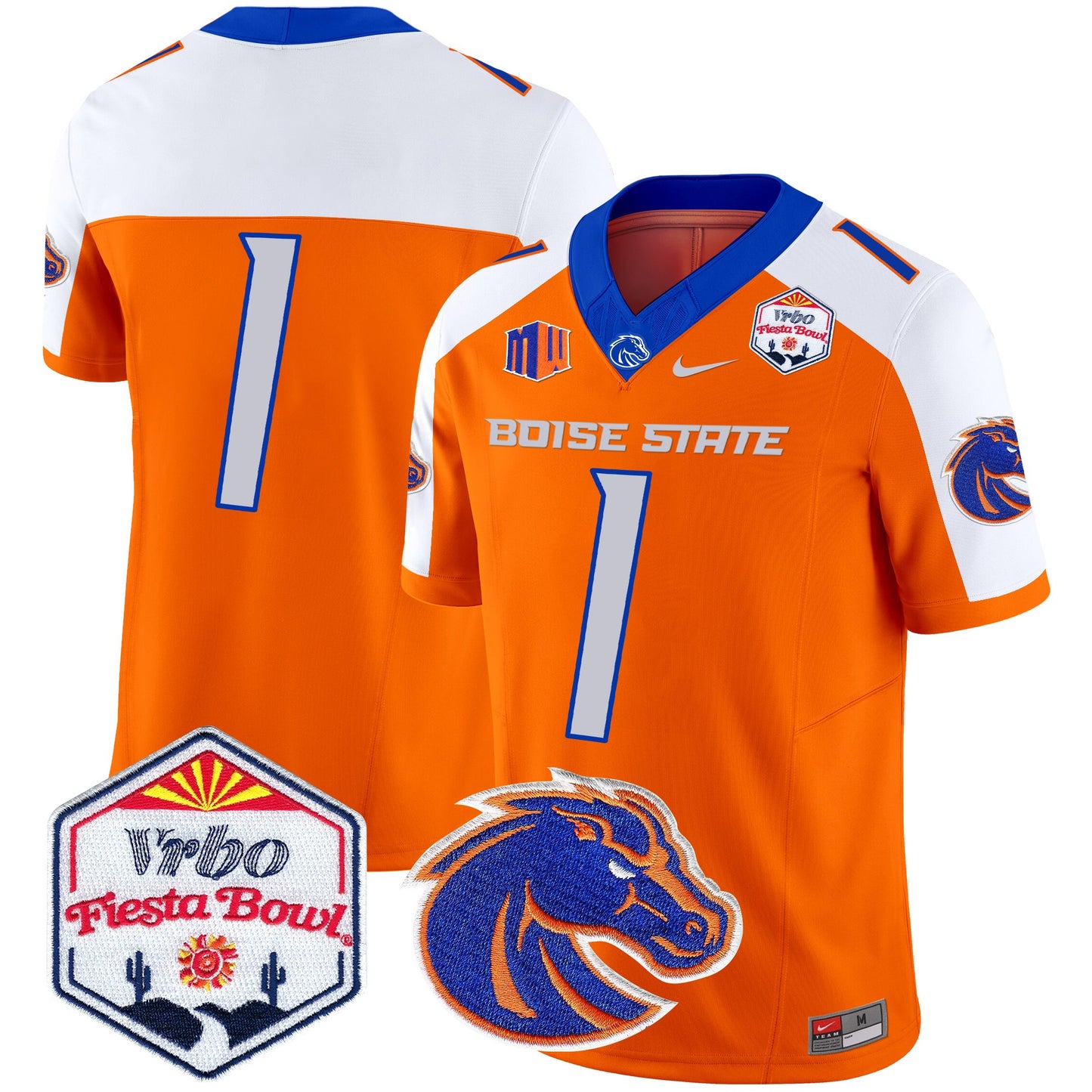 Boise State Broncos 2025 The Fiesta Bowl Patch Vapor Limited Jersey - All Stitched