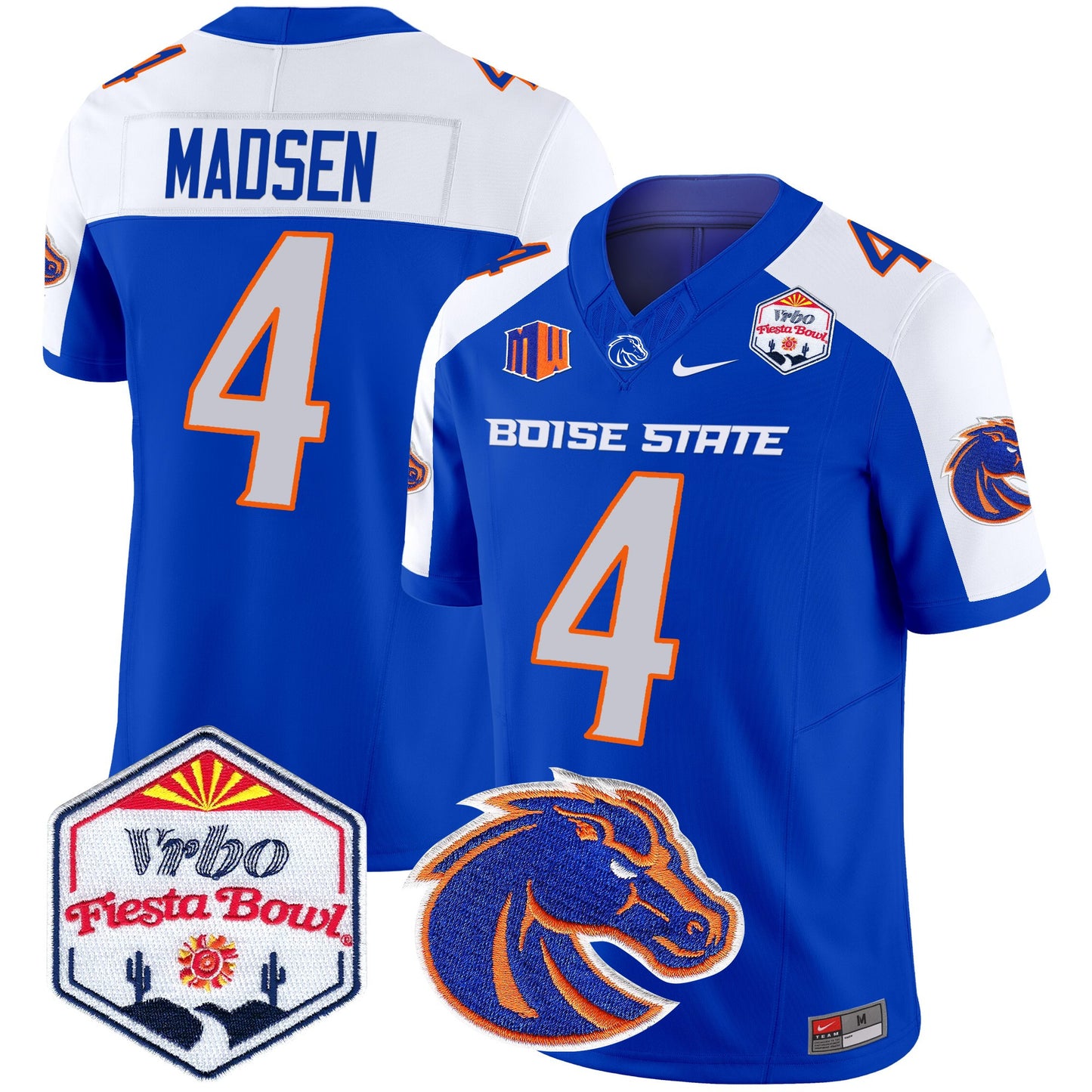 Boise State Broncos 2025 The Fiesta Bowl Patch Vapor Limited Jersey - All Stitched