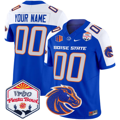 Boise State Broncos 2025 The Fiesta Bowl Patch Vapor Limited Custom Jersey - All Stitched