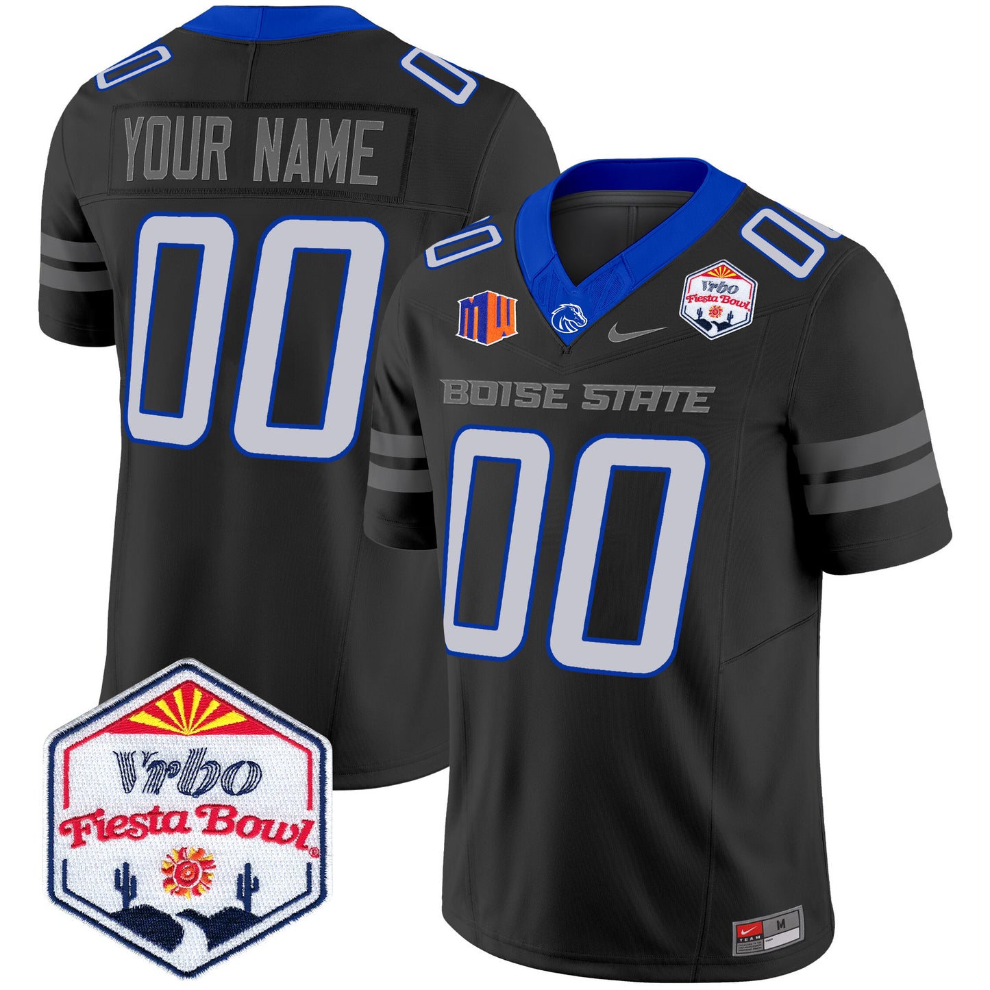 Boise State Broncos 2025 The Fiesta Bowl Patch Vapor Limited Custom Jersey - All Stitched