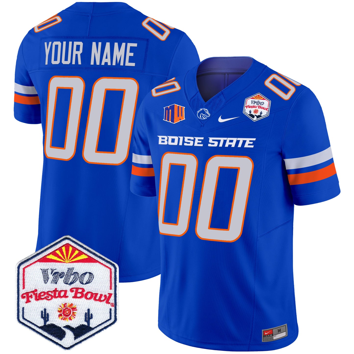 Boise State Broncos 2025 The Fiesta Bowl Patch Vapor Limited Custom Jersey - All Stitched