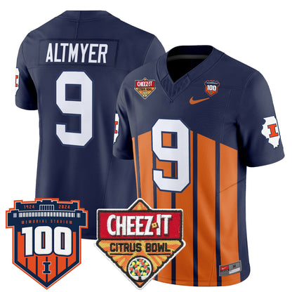 Illinois Fighting Illini 2025 Cheez-It Citrus Bowl Patch Vapor Limited Jersey - All Stitched