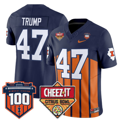 Illinois Fighting Illini 2025 Cheez-It Citrus Bowl Patch Vapor Limited Jersey - All Stitched