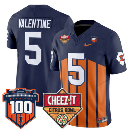 Illinois Fighting Illini 2025 Cheez-It Citrus Bowl Patch Vapor Limited Jersey - All Stitched