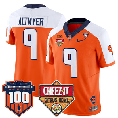 Illinois Fighting Illini 2025 Cheez-It Citrus Bowl Patch Vapor Limited Jersey - All Stitched