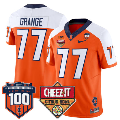 Illinois Fighting Illini 2025 Cheez-It Citrus Bowl Patch Vapor Limited Jersey - All Stitched