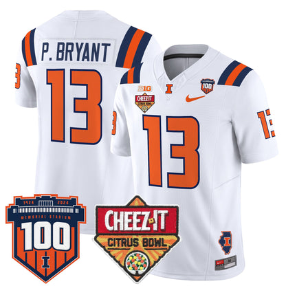 Illinois Fighting Illini 2025 Cheez-It Citrus Bowl Patch Vapor Limited Jersey - All Stitched