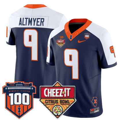 Illinois Fighting Illini 2025 Cheez-It Citrus Bowl Patch Vapor Limited Jersey - All Stitched