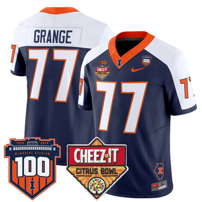 Illinois Fighting Illini 2025 Cheez-It Citrus Bowl Patch Vapor Limited Jersey - All Stitched