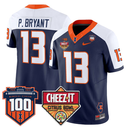 Illinois Fighting Illini 2025 Cheez-It Citrus Bowl Patch Vapor Limited Jersey - All Stitched