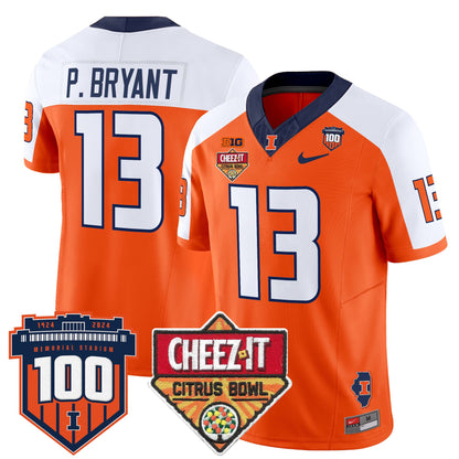 Illinois Fighting Illini 2025 Cheez-It Citrus Bowl Patch Vapor Limited Jersey - All Stitched