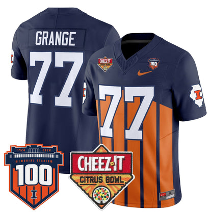 Illinois Fighting Illini 2025 Cheez-It Citrus Bowl Patch Vapor Limited Jersey - All Stitched