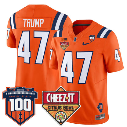 Illinois Fighting Illini 2025 Cheez-It Citrus Bowl Patch Vapor Limited Jersey - All Stitched