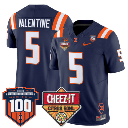 Illinois Fighting Illini 2025 Cheez-It Citrus Bowl Patch Vapor Limited Jersey - All Stitched