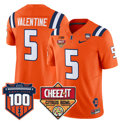 Illinois Fighting Illini 2025 Cheez-It Citrus Bowl Patch Vapor Limited Jersey - All Stitched