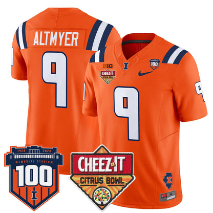 Illinois Fighting Illini 2025 Cheez-It Citrus Bowl Patch Vapor Limited Jersey - All Stitched