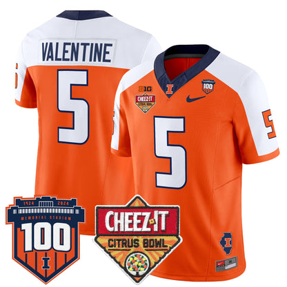 Illinois Fighting Illini 2025 Cheez-It Citrus Bowl Patch Vapor Limited Jersey - All Stitched