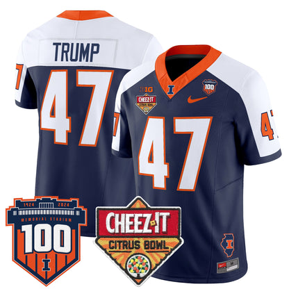 Illinois Fighting Illini 2025 Cheez-It Citrus Bowl Patch Vapor Limited Jersey - All Stitched