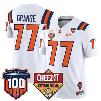 Illinois Fighting Illini 2025 Cheez-It Citrus Bowl Patch Vapor Limited Jersey - All Stitched