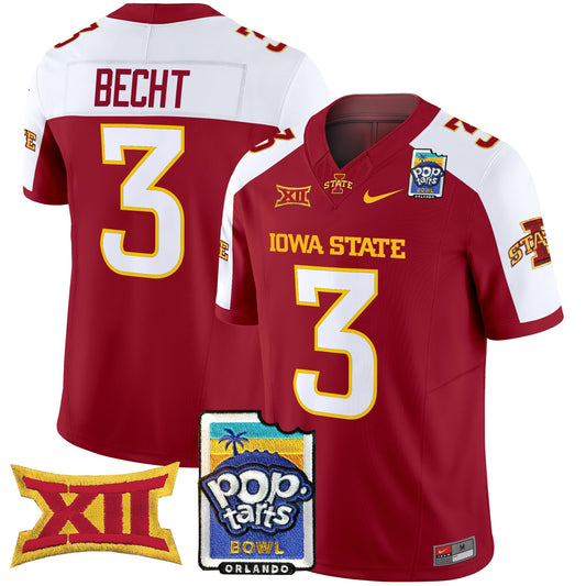 Iowa State Cyclones 2025 PopTarts Bowl Patch Vapor Limited Jersey - All Stitched