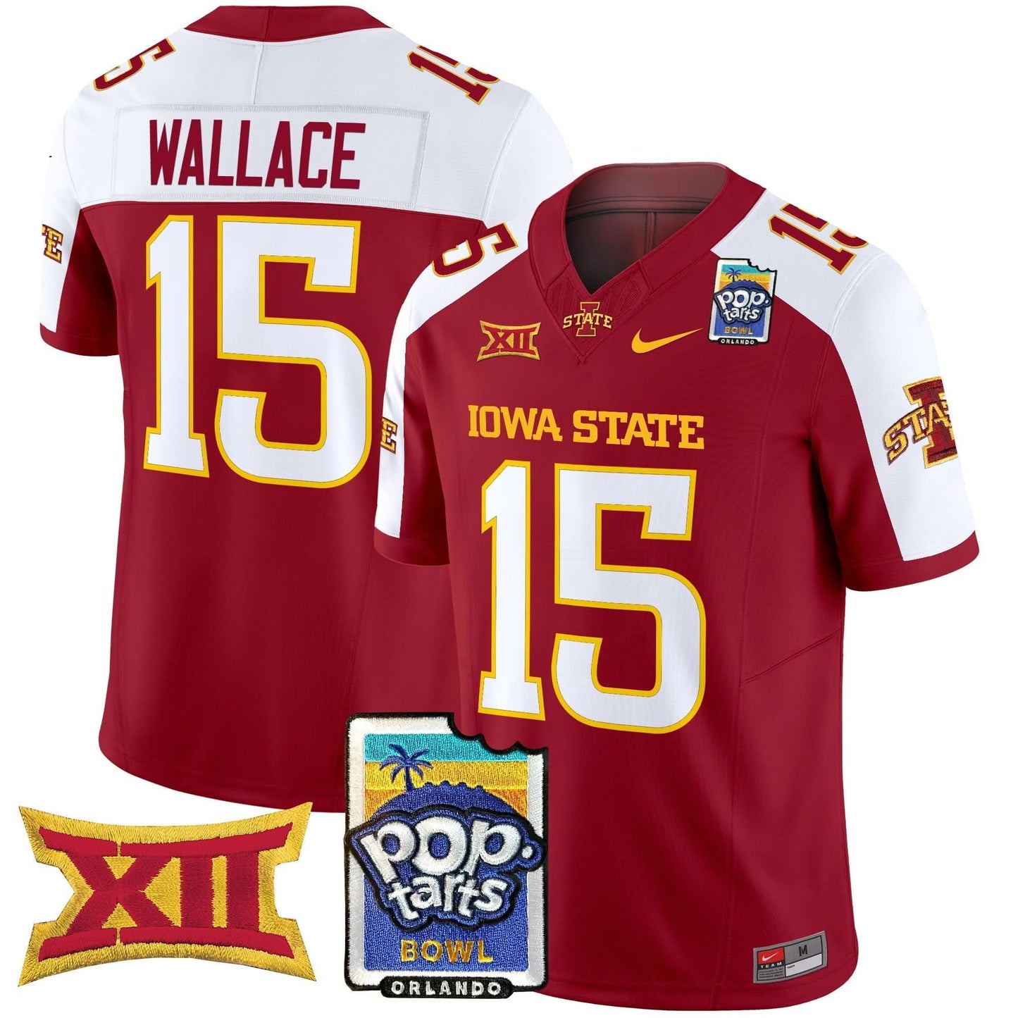 Iowa State Cyclones 2025 PopTarts Bowl Patch Vapor Limited Jersey - All Stitched