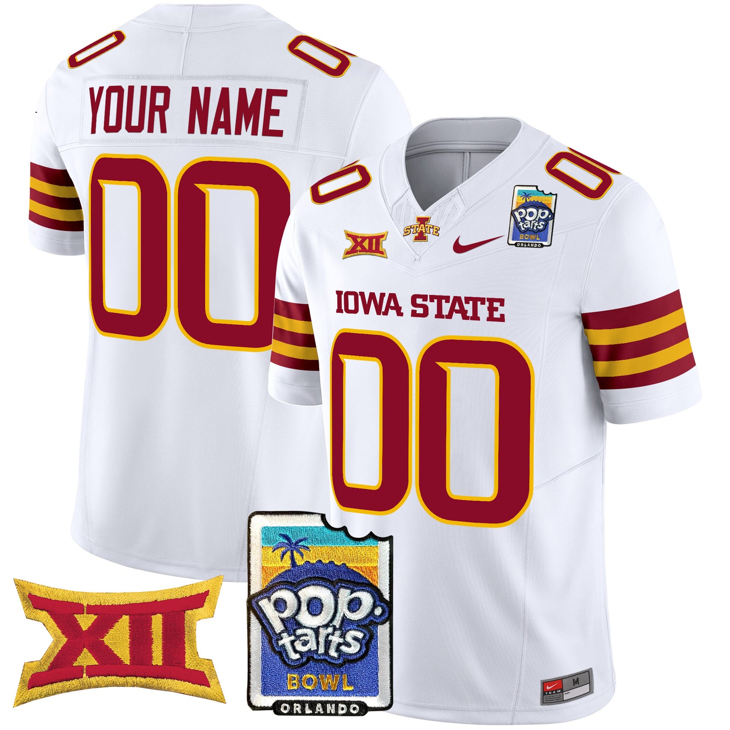 Iowa State Cyclones 2025 PopTarts Bowl Patch Vapor Limited Custom Jersey - All Stitched