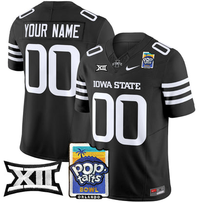 Iowa State Cyclones 2025 PopTarts Bowl Patch Vapor Limited Custom Jersey - All Stitched