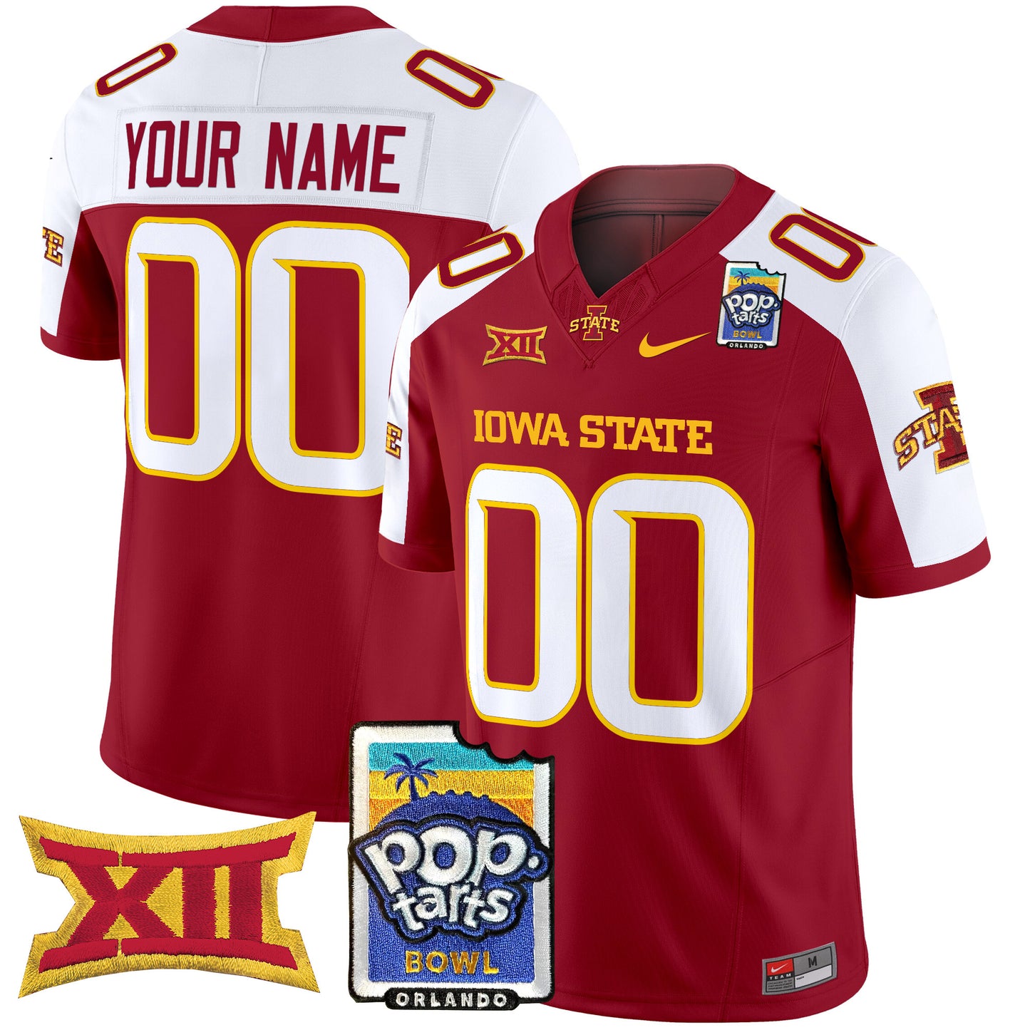 Iowa State Cyclones 2025 PopTarts Bowl Patch Vapor Limited Custom Jersey - All Stitched