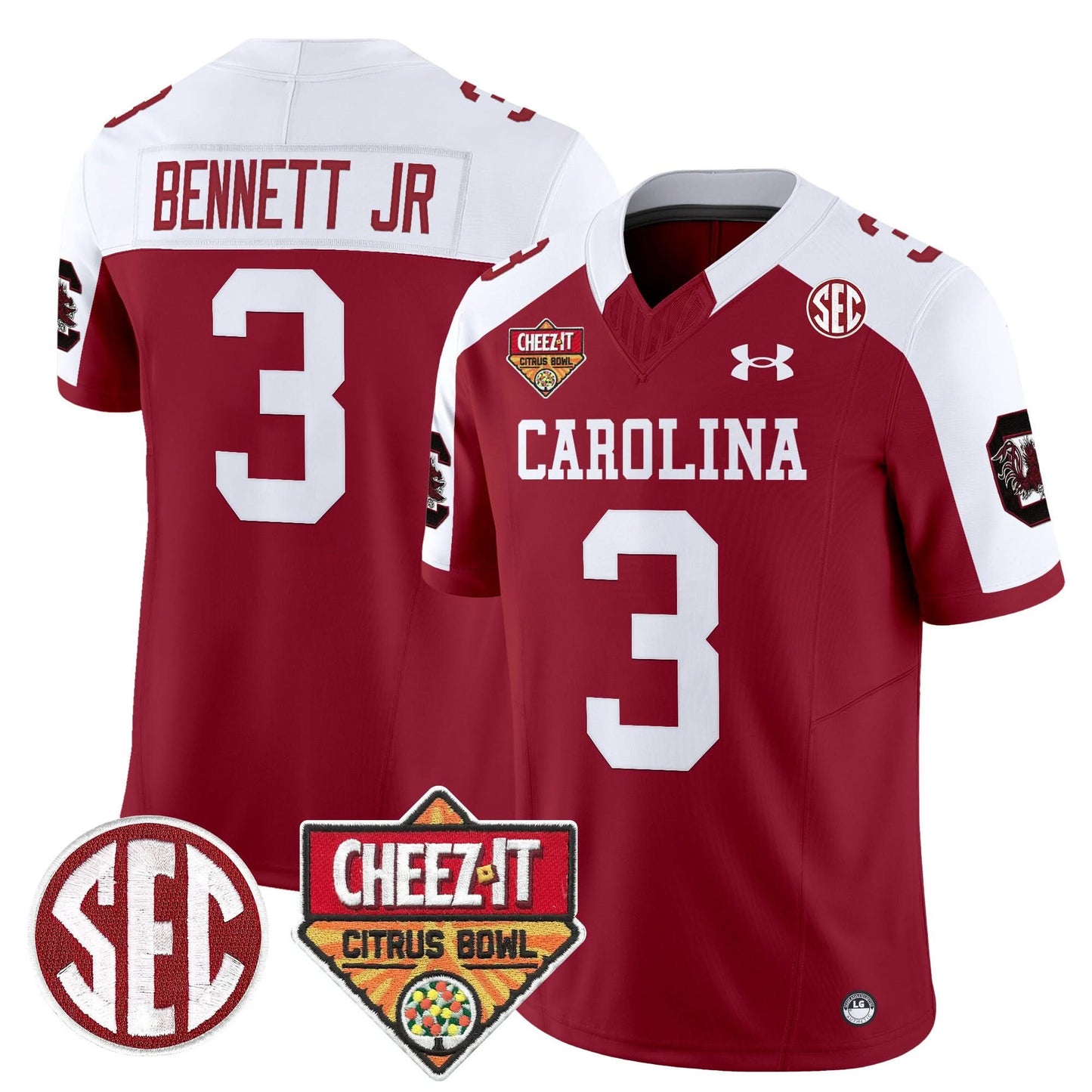 South Carolina Gamecocks 1980 Throwback Cheez-It Citrus Bowl Patch Vapor Limited Jersey - All Stitched