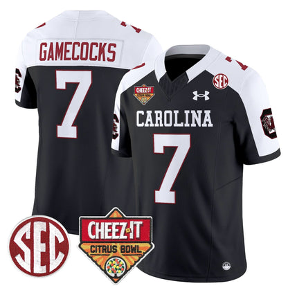 South Carolina Gamecocks 1980 Throwback Cheez-It Citrus Bowl Patch Vapor Limited Jersey - All Stitched