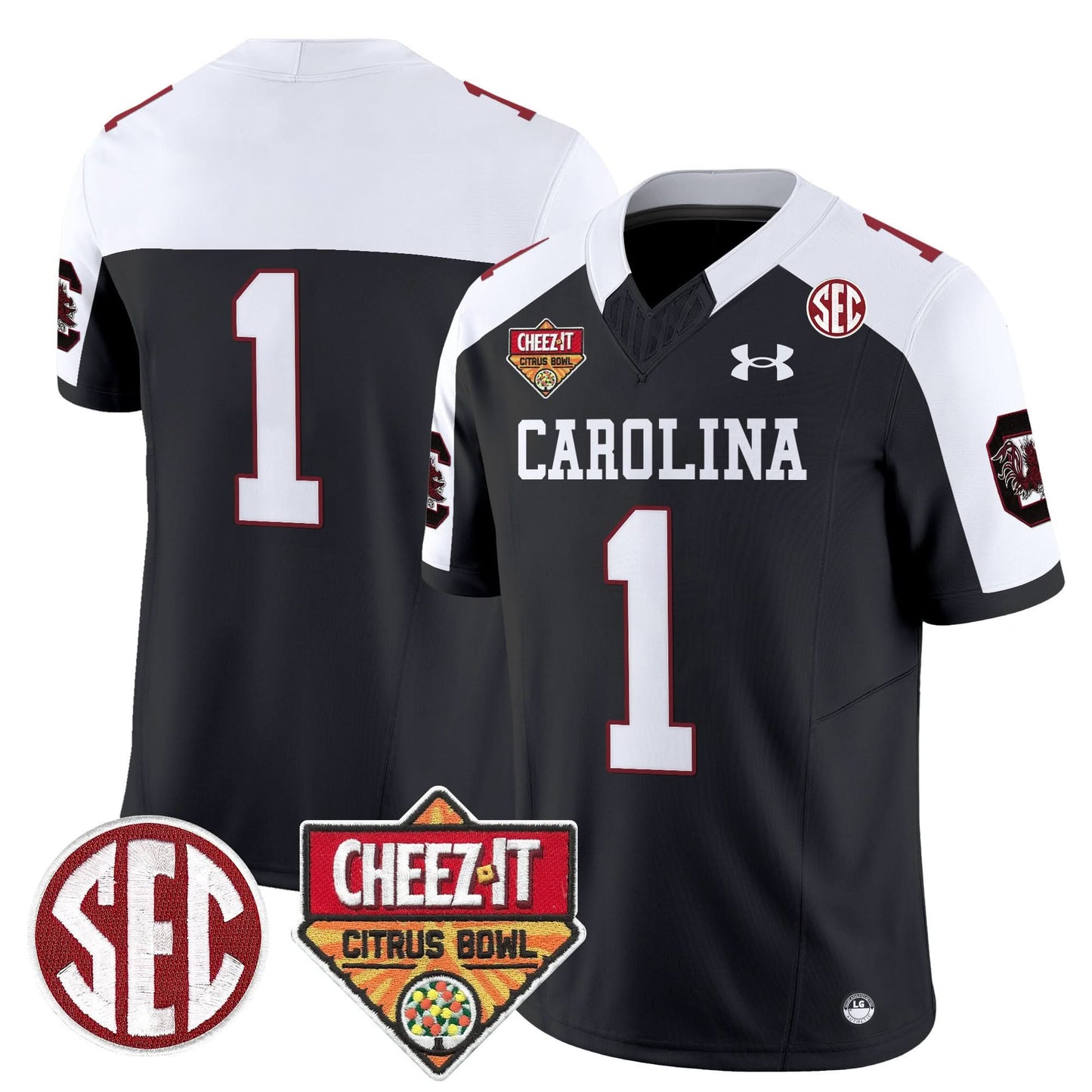 South Carolina Gamecocks 1980 Throwback Cheez-It Citrus Bowl Patch Vapor Limited Jersey - All Stitched