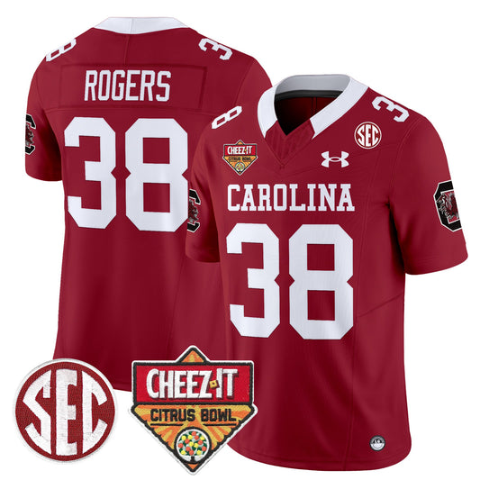 South Carolina Gamecocks 1980 Throwback Cheez-It Citrus Bowl Patch Vapor Limited Jersey - All Stitched