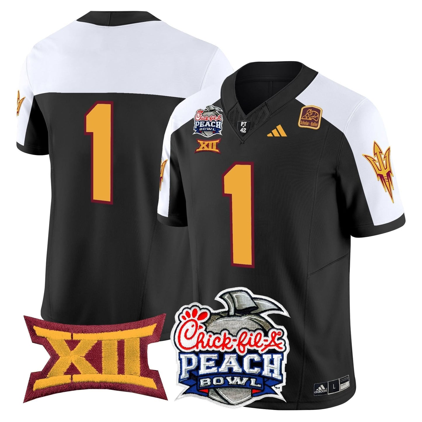 Arizona State Sun Devils 2025 Peach Bowl Vapor Limited Jersey - All Stitched