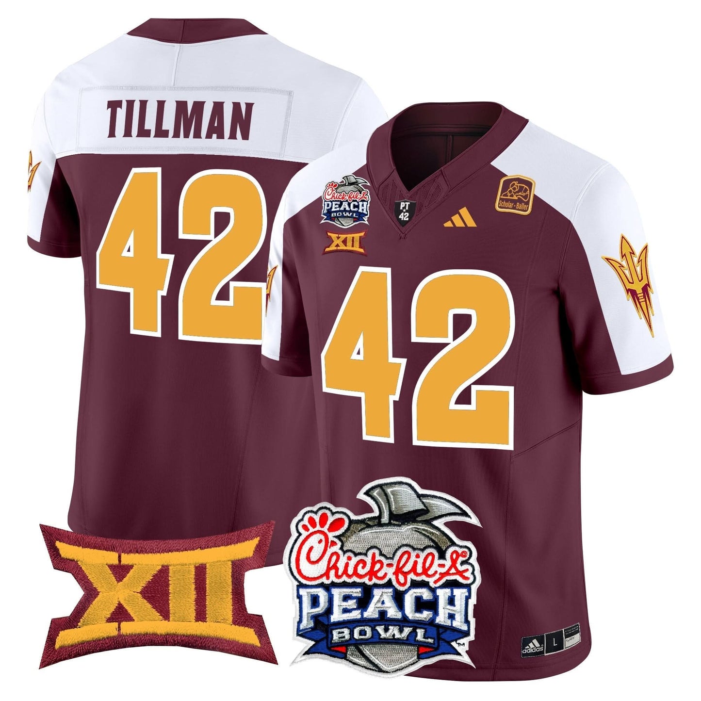 Arizona State Sun Devils 2025 Peach Bowl Vapor Limited Jersey - All Stitched