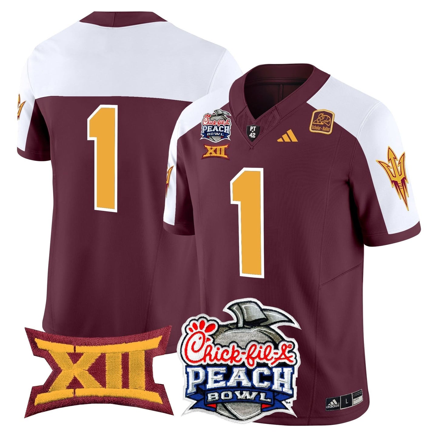 Arizona State Sun Devils 2025 Peach Bowl Vapor Limited Jersey - All Stitched