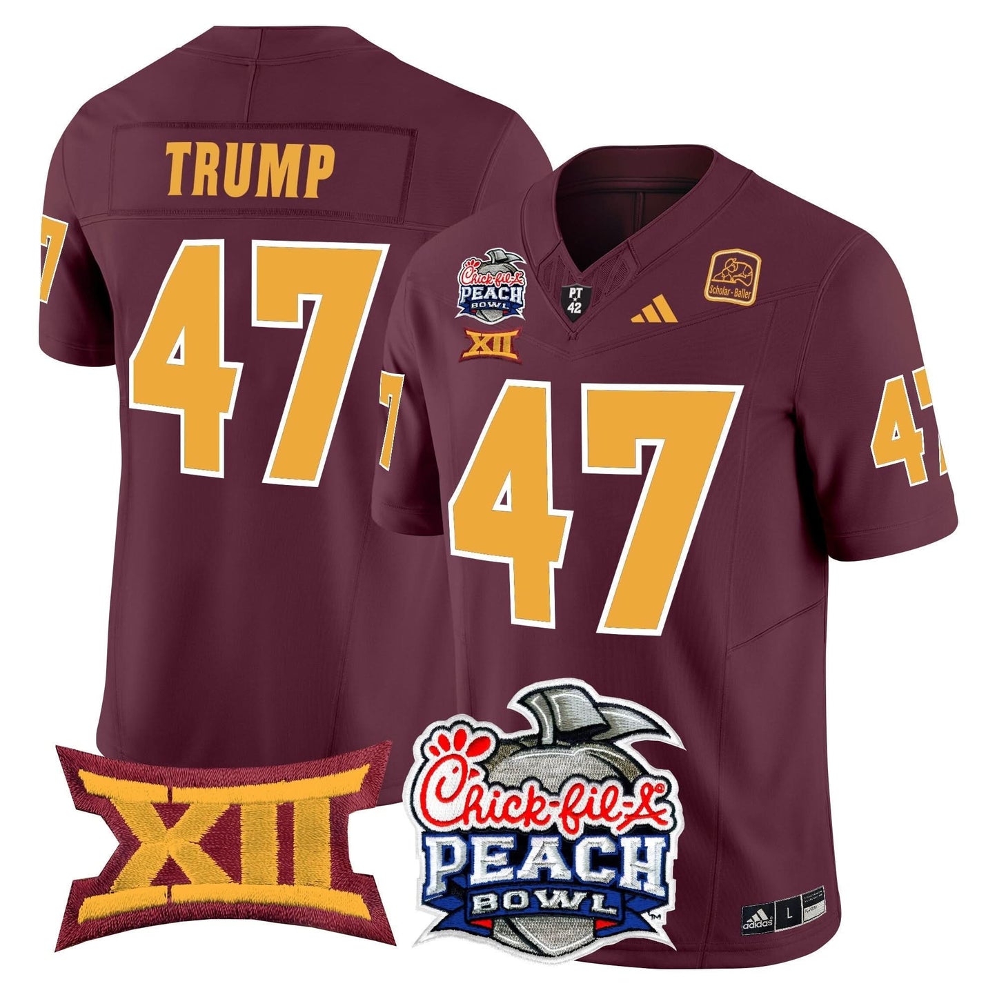 Arizona State Sun Devils 2025 Peach Bowl Vapor Limited Jersey - All Stitched