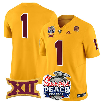 Arizona State Sun Devils 2025 Peach Bowl Vapor Limited Jersey - All Stitched
