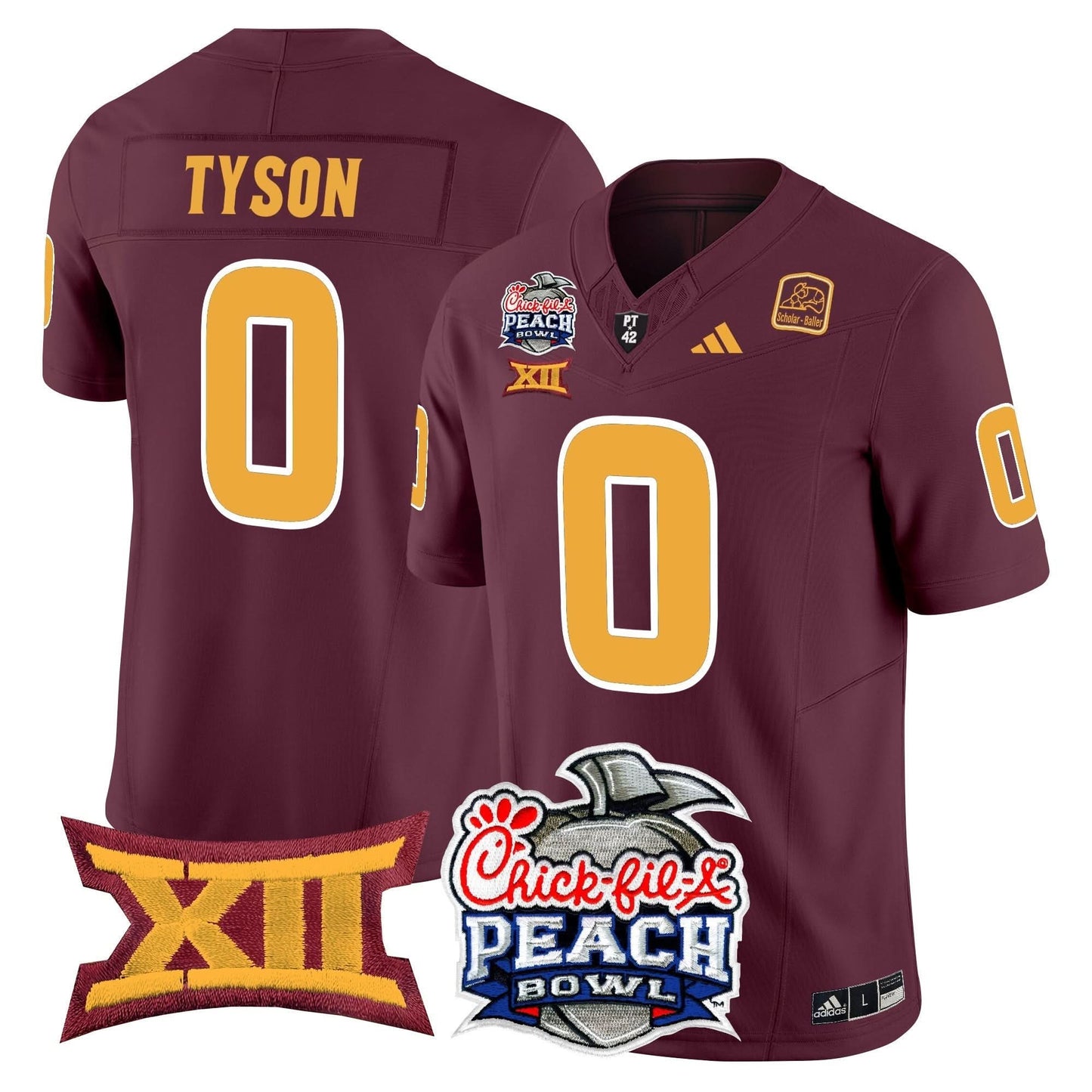 Arizona State Sun Devils 2025 Peach Bowl Vapor Limited Jersey - All Stitched