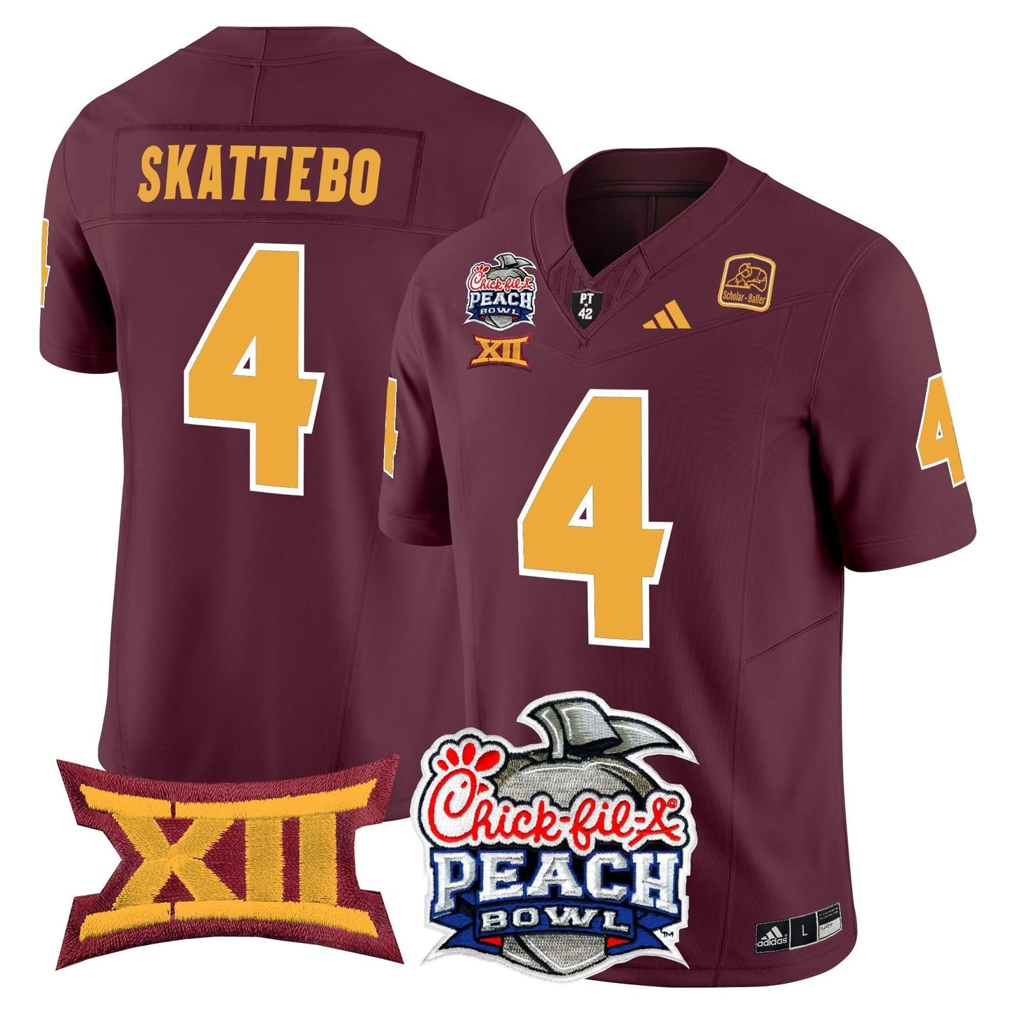 Arizona State Sun Devils 2025 Peach Bowl Vapor Limited Jersey - All Stitched