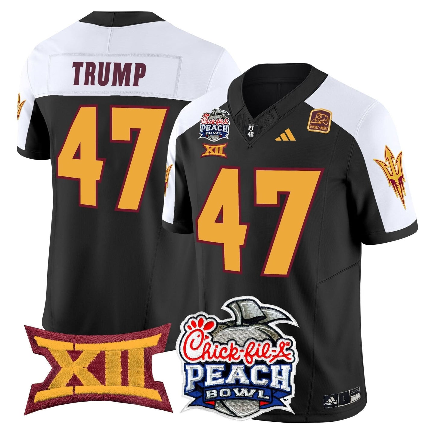 Arizona State Sun Devils 2025 Peach Bowl Vapor Limited Jersey - All Stitched