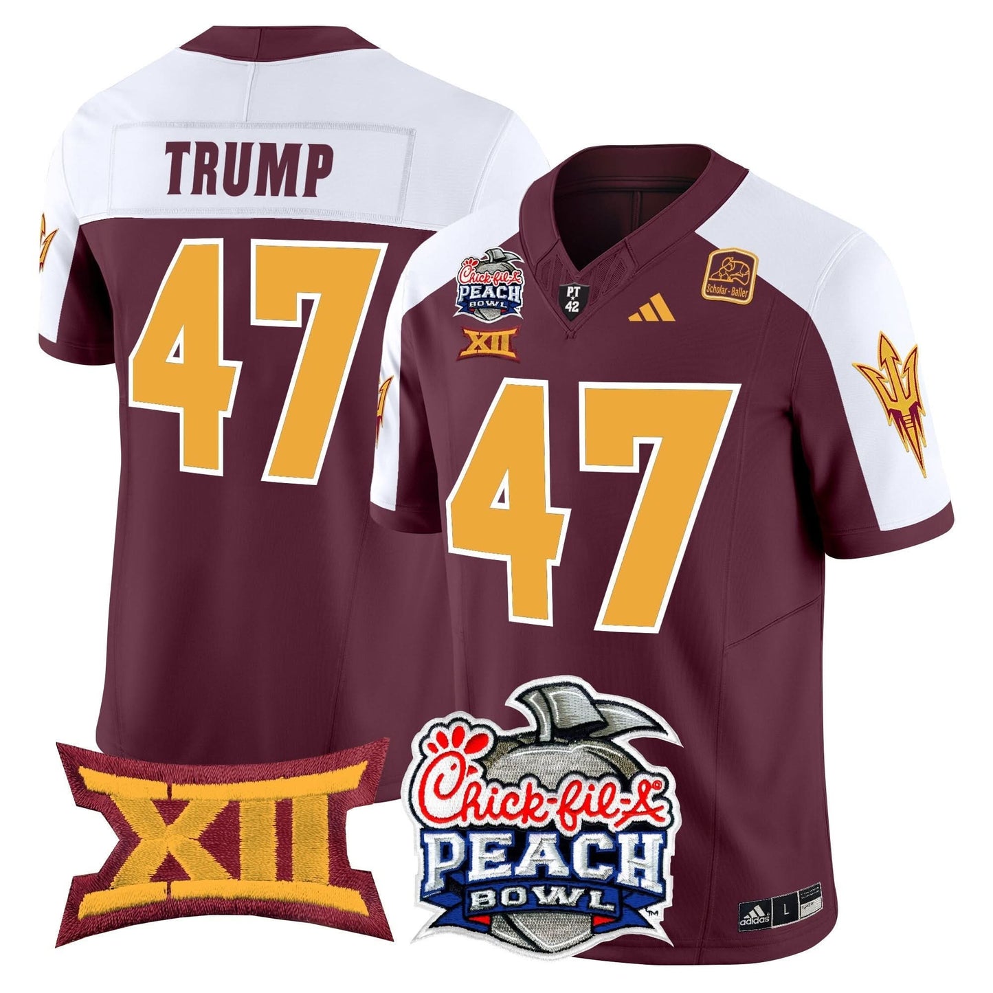 Arizona State Sun Devils 2025 Peach Bowl Vapor Limited Jersey - All Stitched
