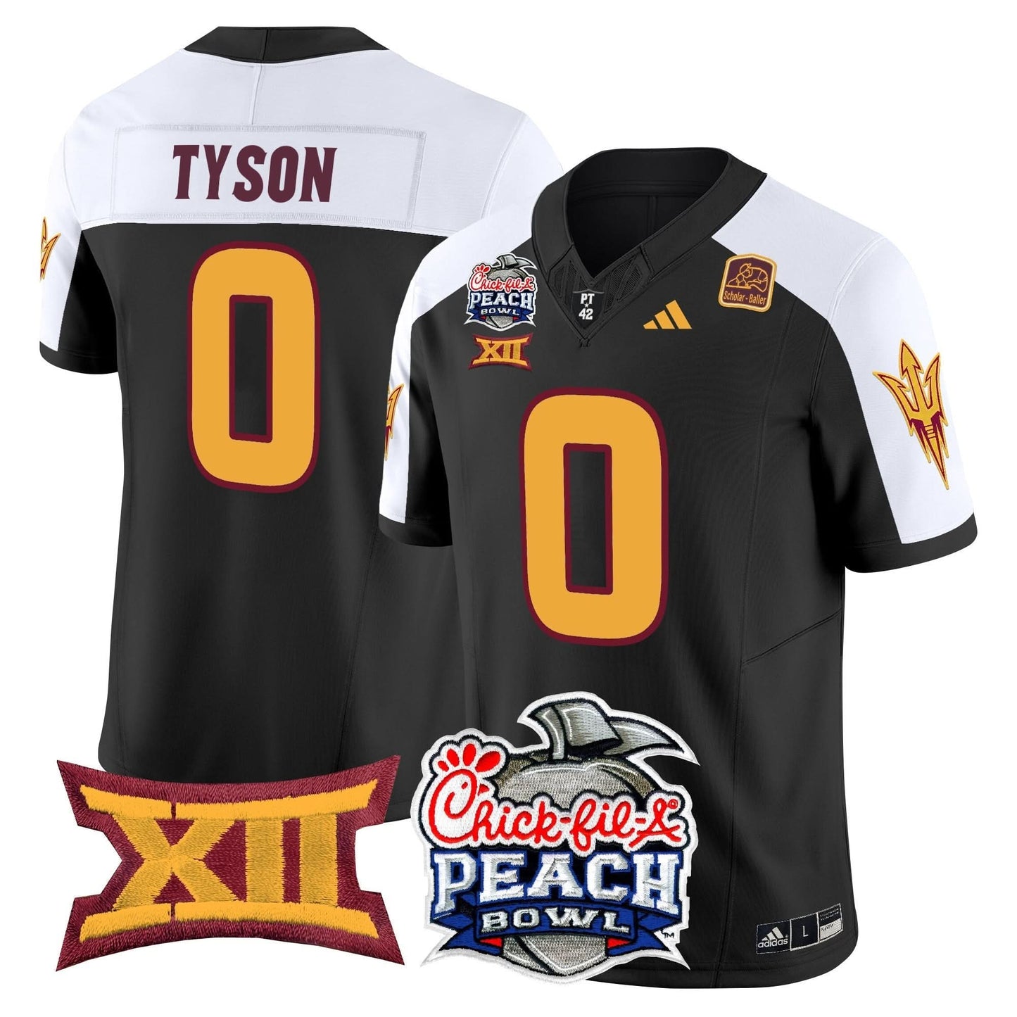 Arizona State Sun Devils 2025 Peach Bowl Vapor Limited Jersey - All Stitched