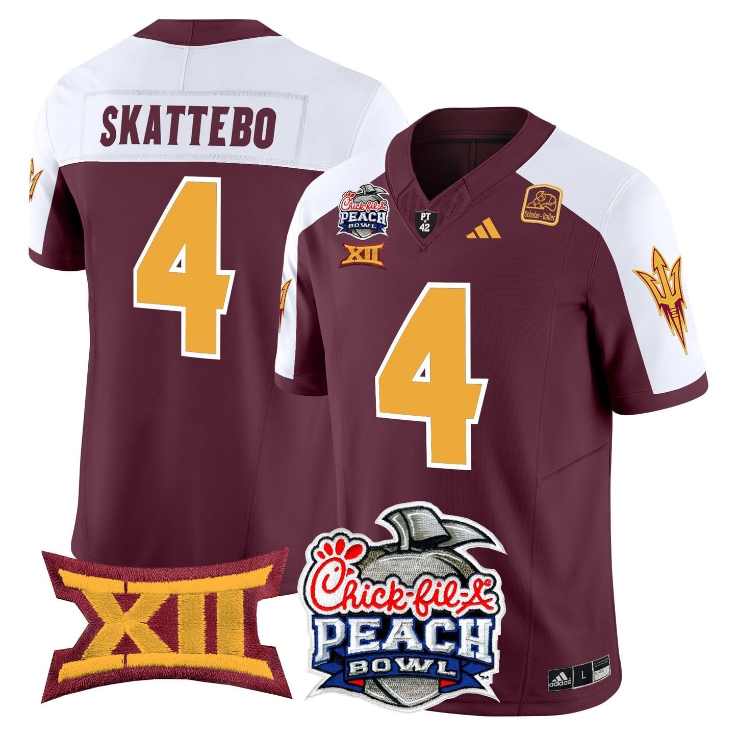 Arizona State Sun Devils 2025 Peach Bowl Vapor Limited Jersey - All Stitched