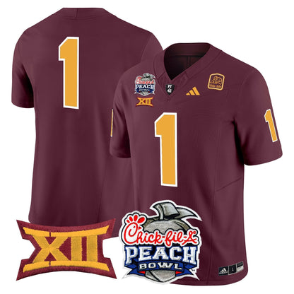Arizona State Sun Devils 2025 Peach Bowl Vapor Limited Jersey - All Stitched